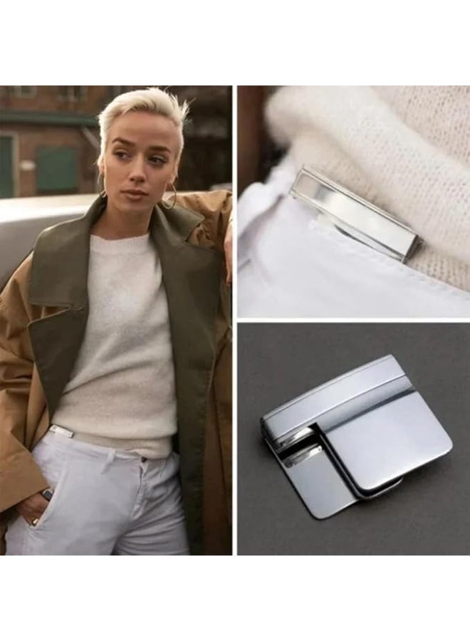 Metal Pants Waist Tightener Adjustable Waist Clip No Buckle Invisible Belt Cordless Lazy Belt for Men and Women Jeans and Casual Pants - Image 2